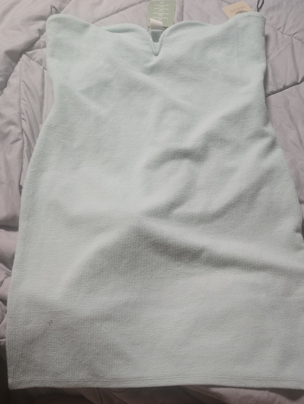 H&M Mint Green Strapless Knit Dress